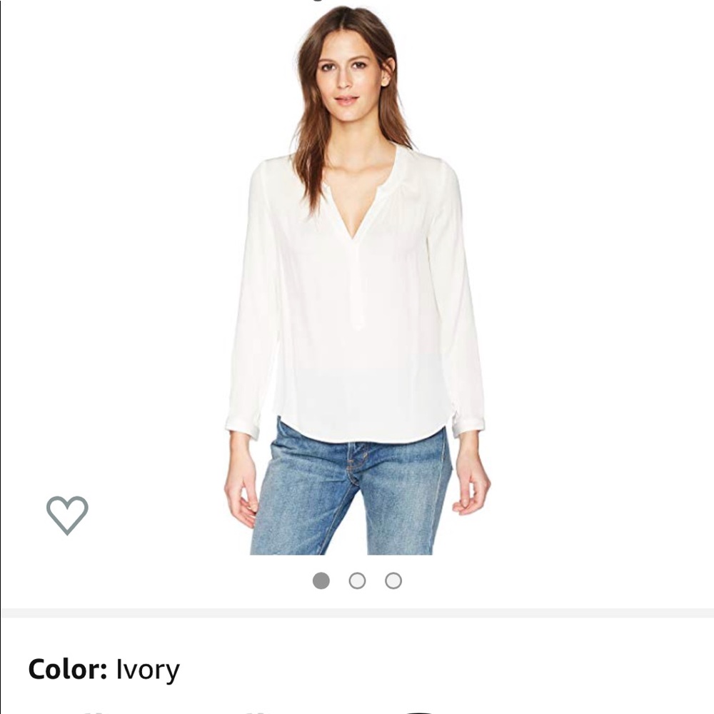 Milly Tessa silk shirt in ivory. Size 6. NWOT.